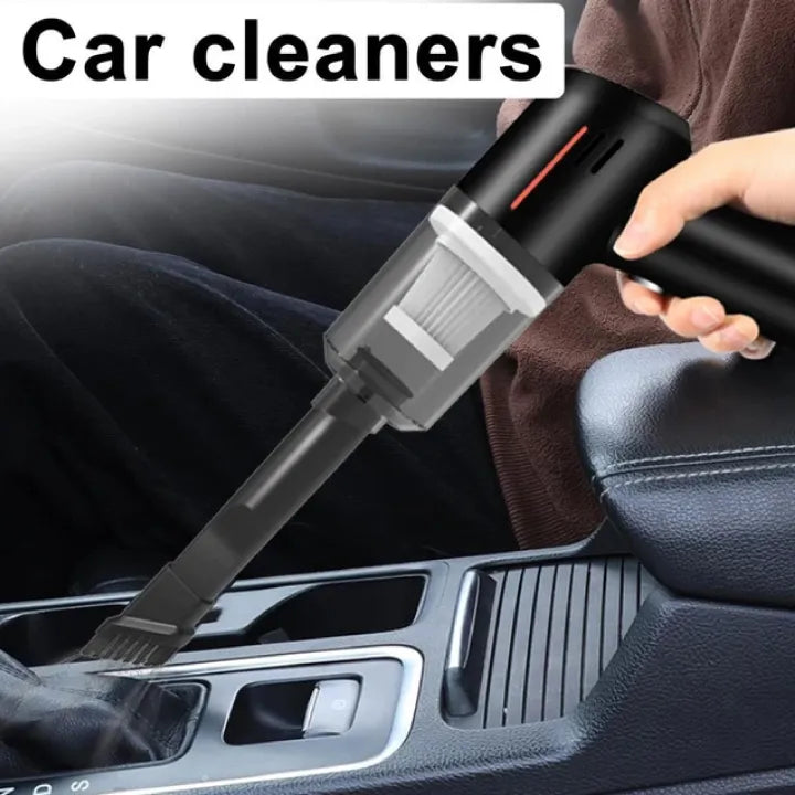 Wireless Car Vacuum Cleaner with LED Light – Portable Cordless Mini Vacuum