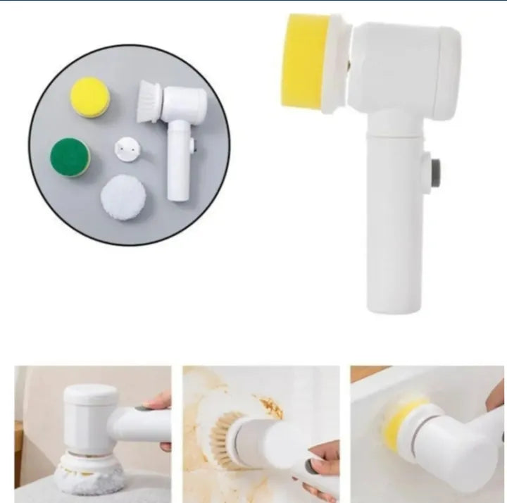 Multifunctional Electric Cleaning Brush – Waterproof Spin Scrubber with Multiple Cleaning Heads