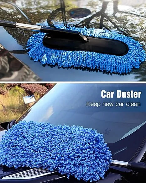 Microfiber Car Duster – Extendable Dust Cleaning Brush for Car Interior & Exterior