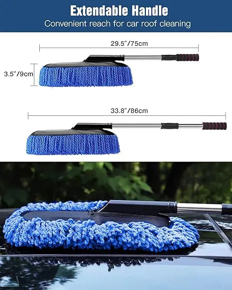 Microfiber Car Duster – Extendable Dust Cleaning Brush for Car Interior & Exterior