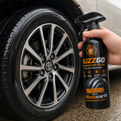 BUZZGO Car & Bike Care 3-in-1 Kit | Car Shampoo + Tyre Polish + Window Cleaner | Pack of 3