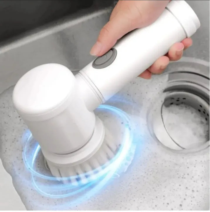Multifunctional Electric Cleaning Brush – Waterproof Spin Scrubber with Multiple Cleaning Heads