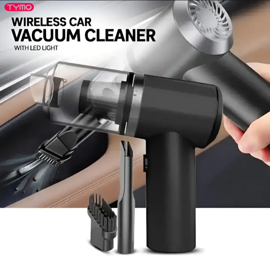 Wireless Car Vacuum Cleaner with LED Light – Portable Cordless Mini Vacuum